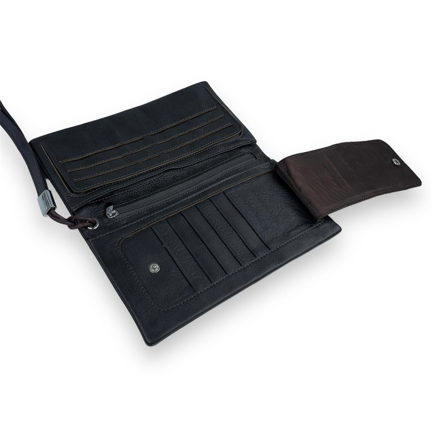 Portofel Unisex din piele naturala premium Dark Gray