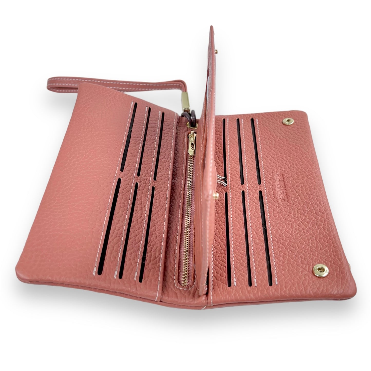 Portofel Alexia din piele naturala premium Peach