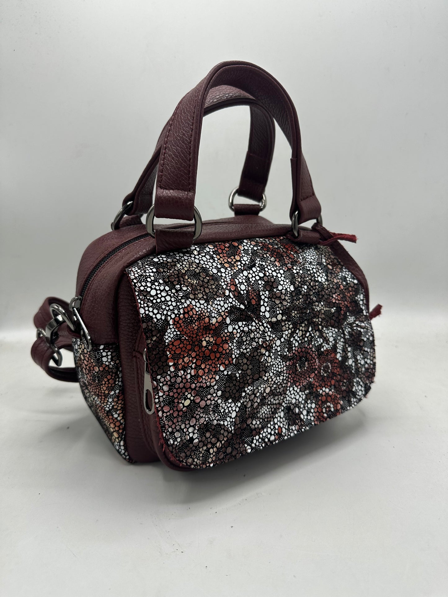 Geanta Alice piele naturala Bordeaux