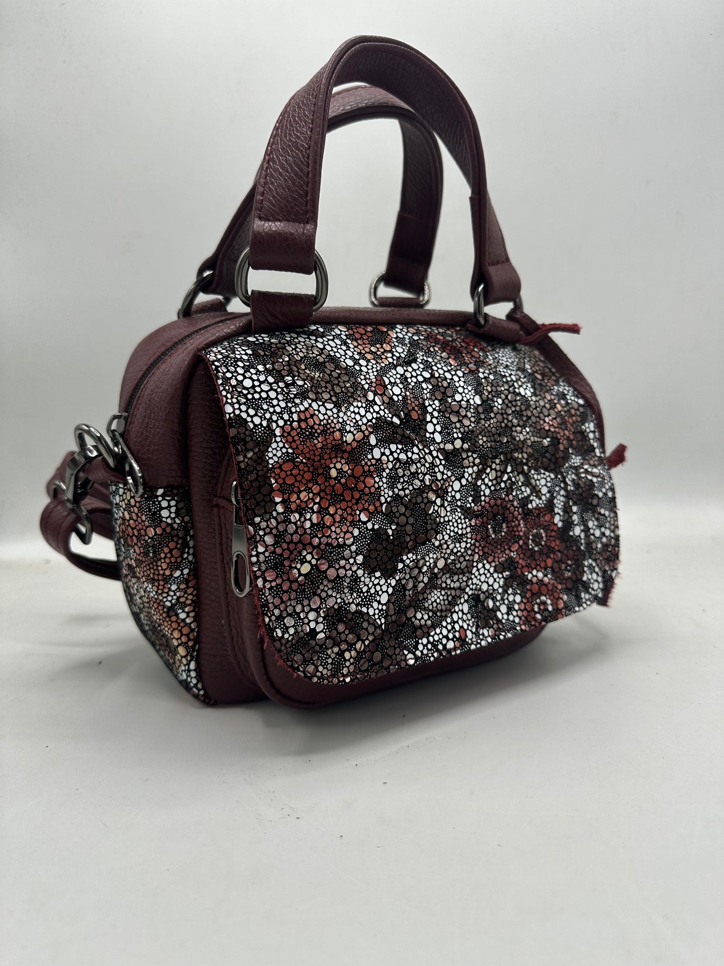 Geanta Alice piele naturala Bordeaux