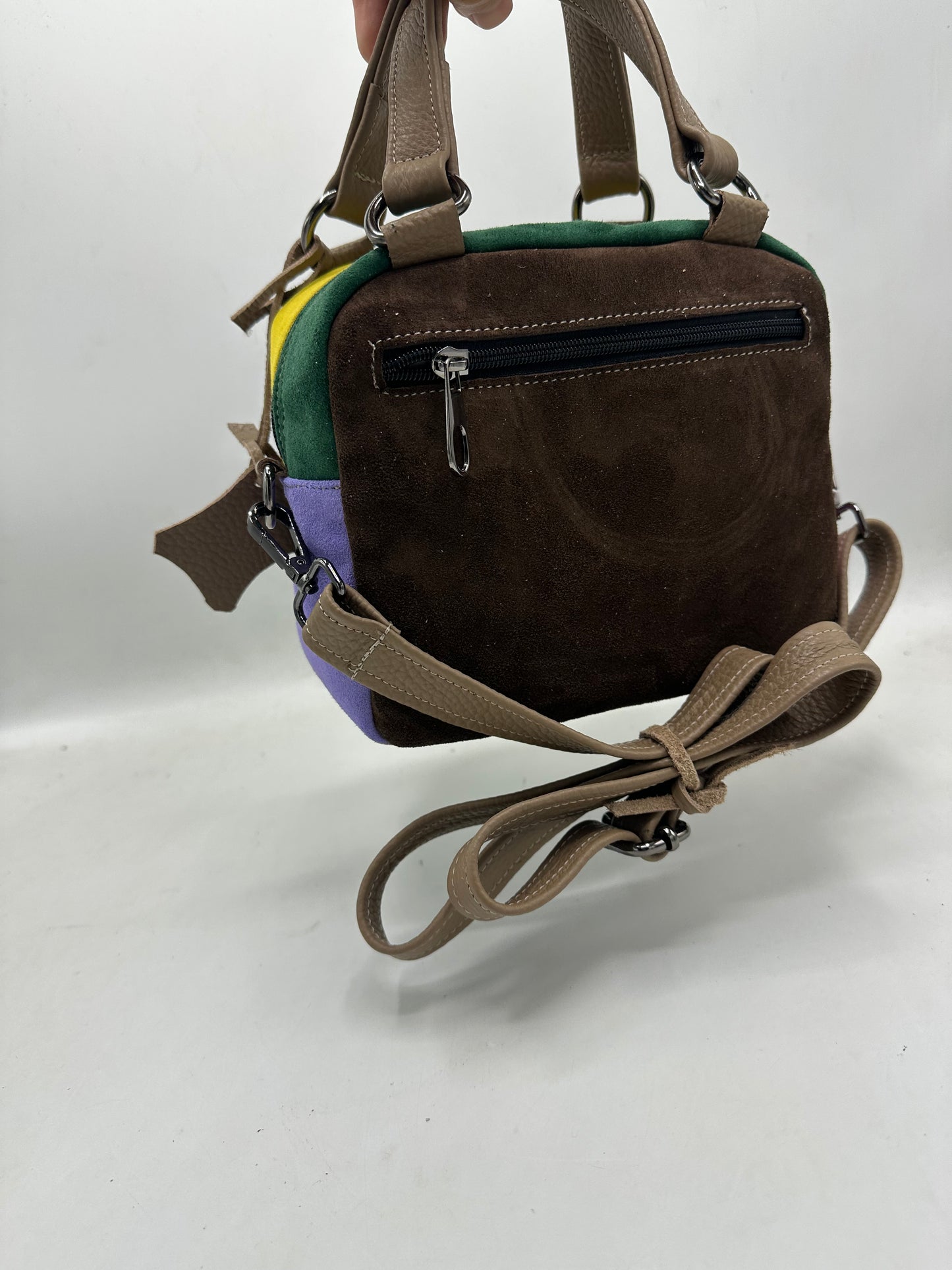 Geanta Alice multicolor piele naturala ediție de primavara