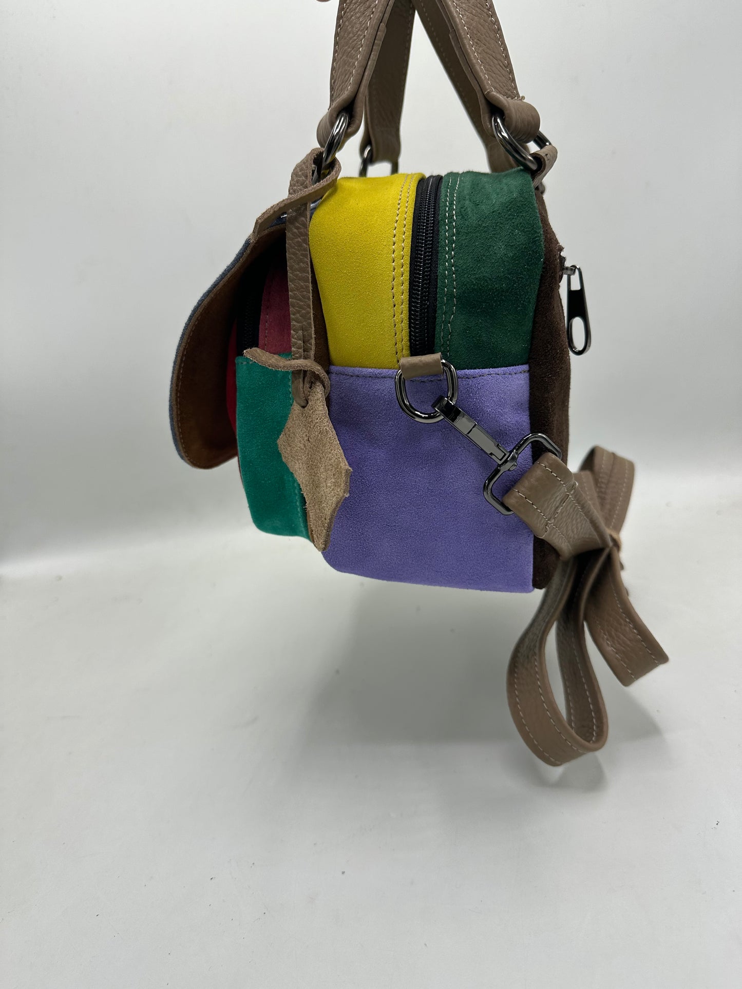 Geanta Alice multicolor piele naturala ediție de primavara