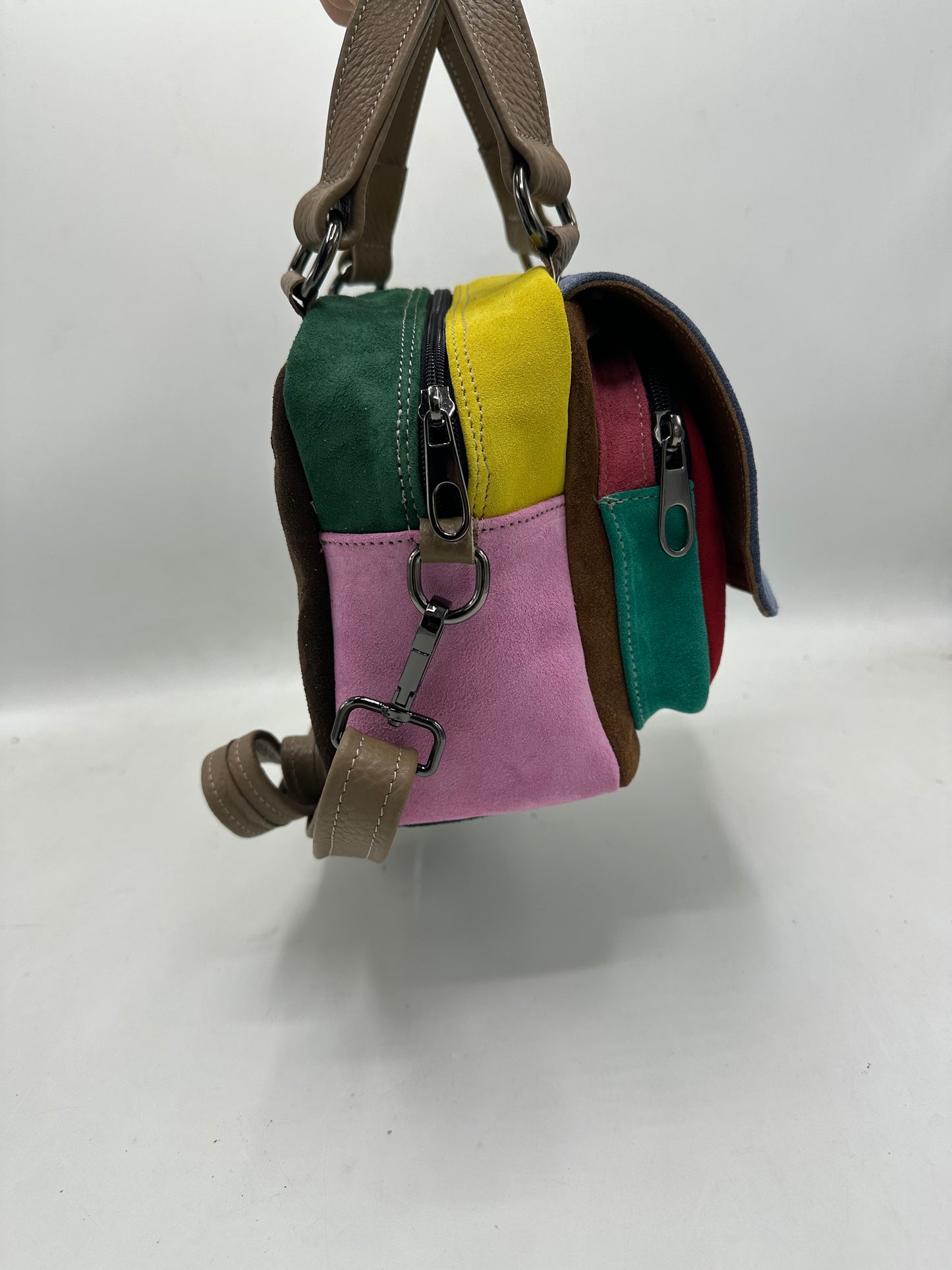 Geanta Alice multicolor piele naturala ediție de primavara