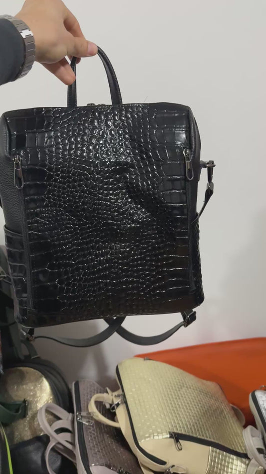 Rucsac geanta Carlie piele naturala