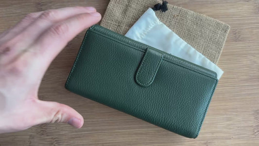 Portofel dama Cori piele naturala verde