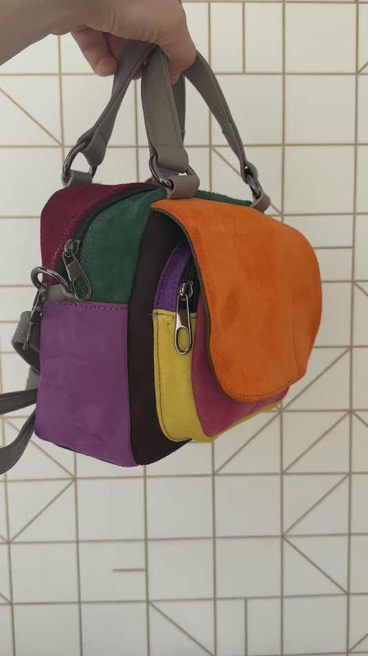 Geanta Alice piele naturala Suede exceptionala